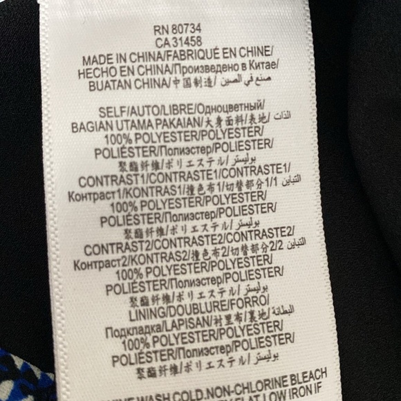 BCBG MAXAZRIA women fit flare dress PERLA print Bleu event luxury office 06 boho - Picture 10 of 11